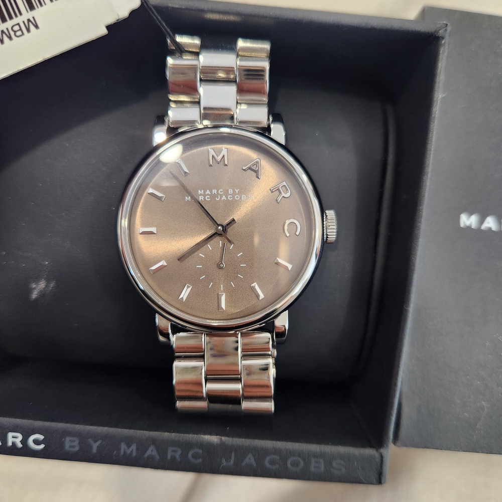 Marc Jacobs Silver and Taupe Watch